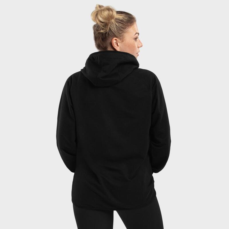 Damen fitnesskapuzenpullover für PWE Inspire-W SIROKO Schwarz