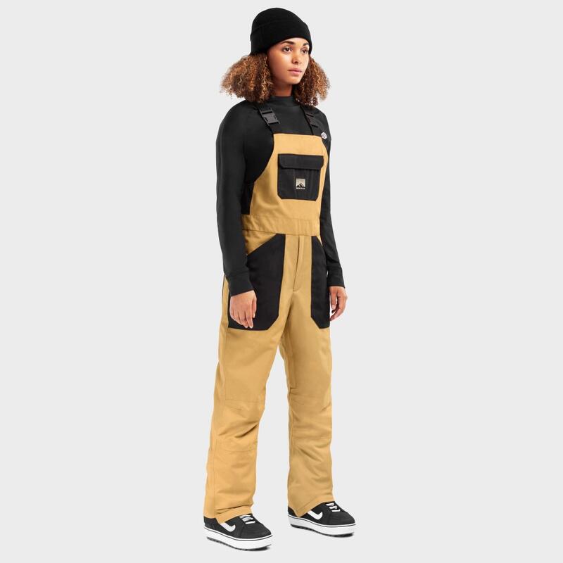 Damen snowboard-trägerhose für Maple-W SIROKO Beige