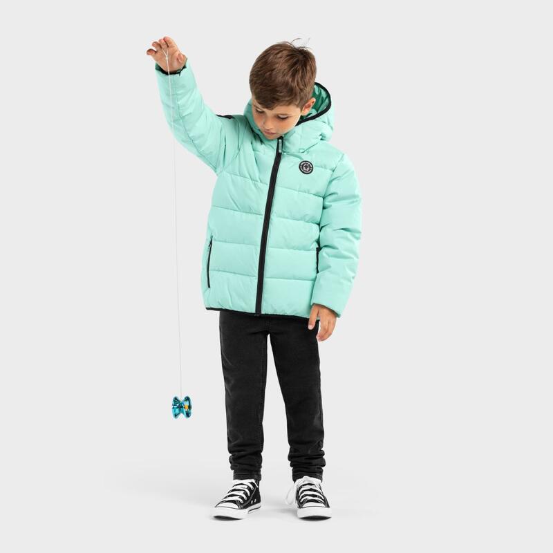 Chaqueta acolchada resistente al agua niño lifestyle Niños y Niñas POV Verde