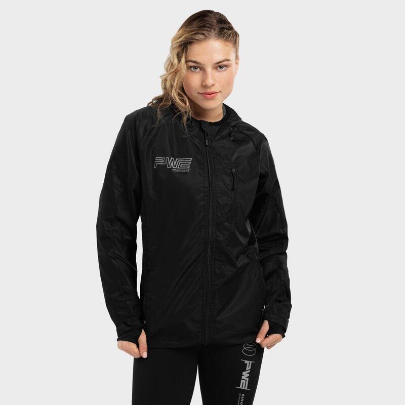 Chaqueta cortavientos hombre fitness Grand Marathon SIROKO Negro