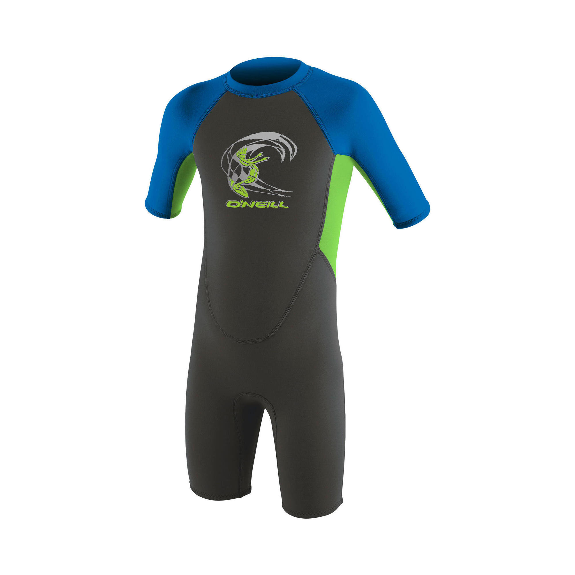 O'Neill - Combinaison De Surf 2mm Shorty Zip Dos Graphite - Enfant - Enfant - Shorty De Glisse - Bleu|gris|vert -  3 À 4 Ans - Decathlon