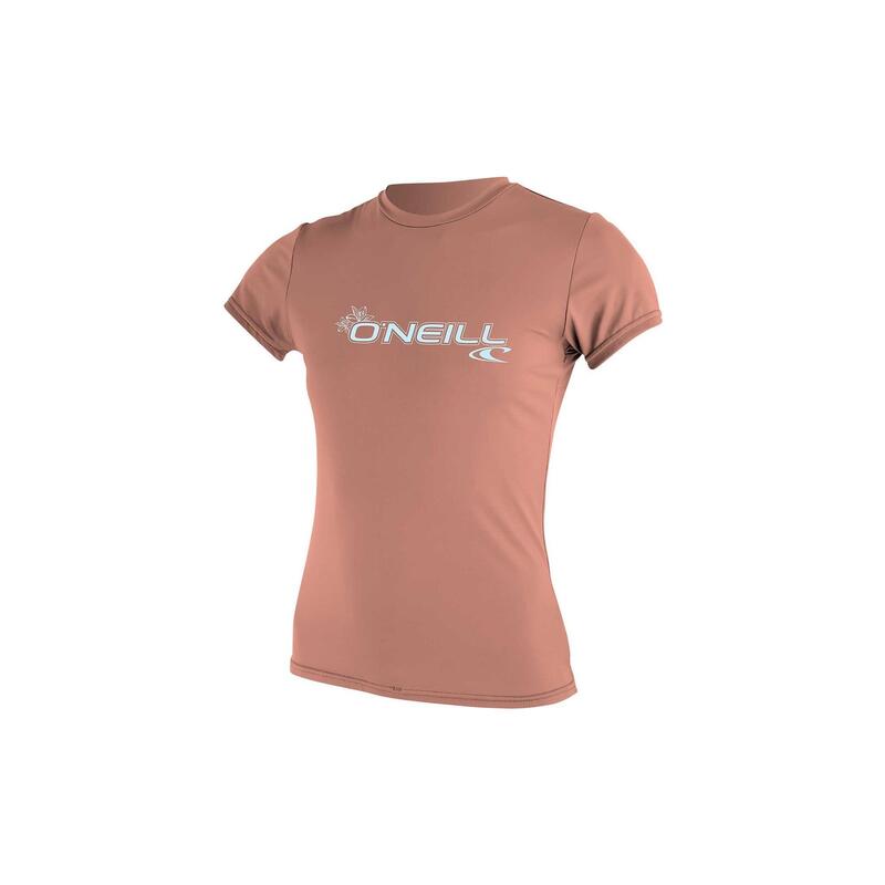 O'neill Básico De Mujer Skins Camiseta De Manga Corta - Pomelo Claro