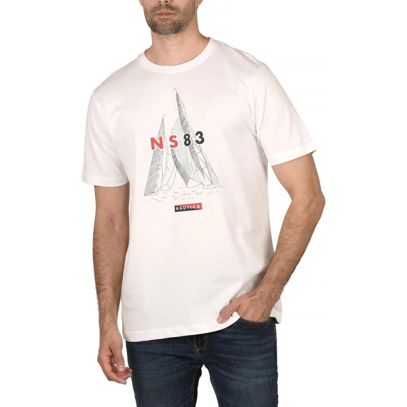 Cabot T-Shirt férfi rövid ujjú póló - fehér