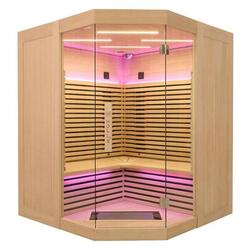 Sauna infrarouge en coin pour trois à quatre personnes - Holl's Canopée 3C