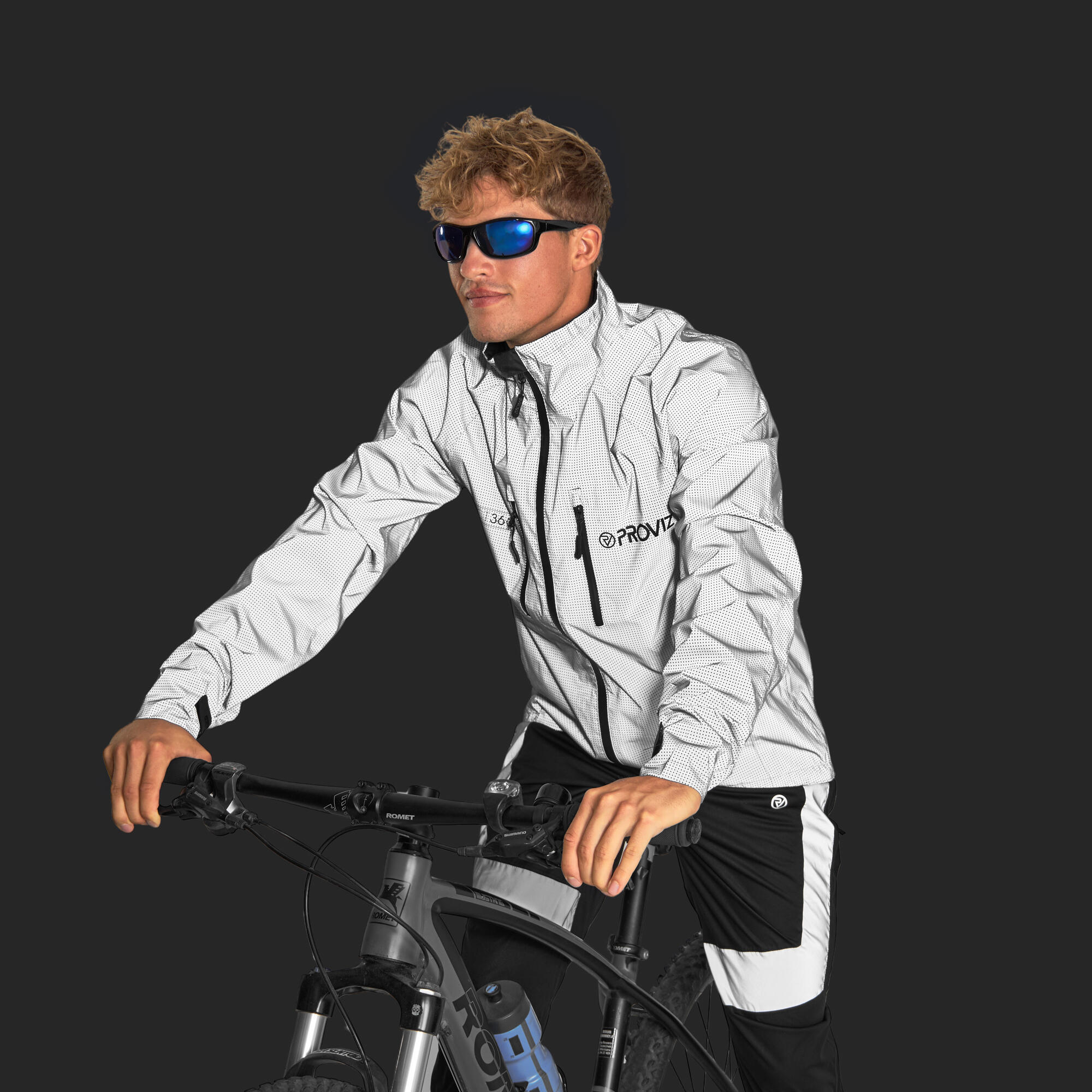 Proviz Men's REFLECT360 Plus Waterproof Reflective Cycling Jacket 7/8