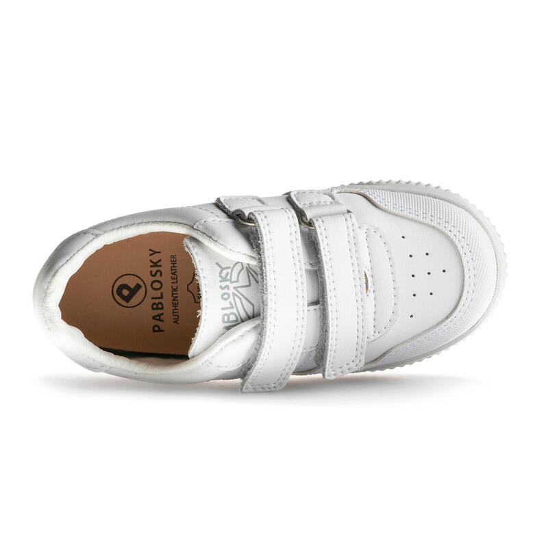 Zapatillas de marcha Pablosky Blancas para Niños Unisex de Piel