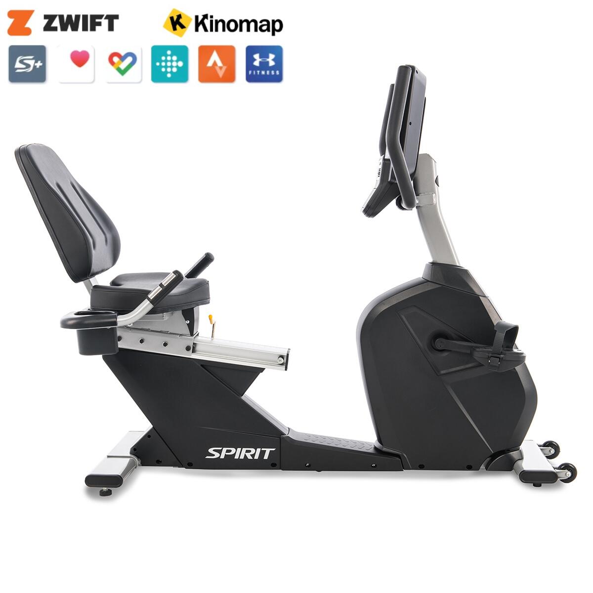 Spirit Fitness CR800ENT ligfiets hometrainer met entertainment console 2/7