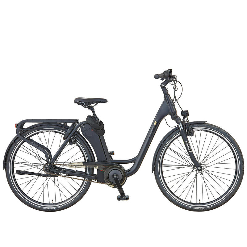 Geniesser, dames E-bike, middenmotor, 28", Nexus 7, 16Ah, zwart