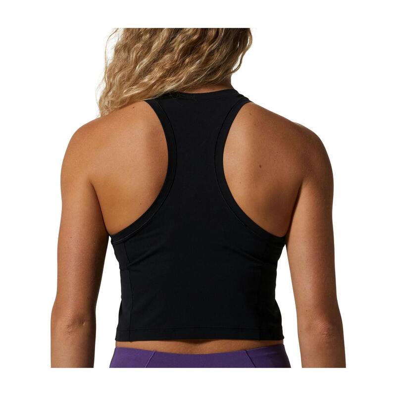 Tricou pentru sport, cu maneci scurte Mountain Stretch Tanklette - negru femei