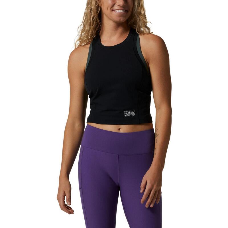 Mountain Stretch Tanklette női rövid ujjú sport póló - fekete