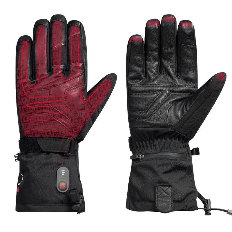 EVO-3 Guantes de esquí de piel calefactados para adulto