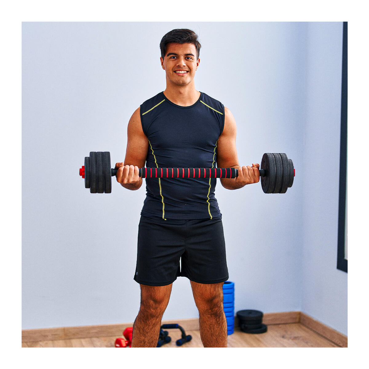 Verstellbares Bitumen-Hanteln für Training Lion 40 Athler zwei Griffen 40kg 7/7
