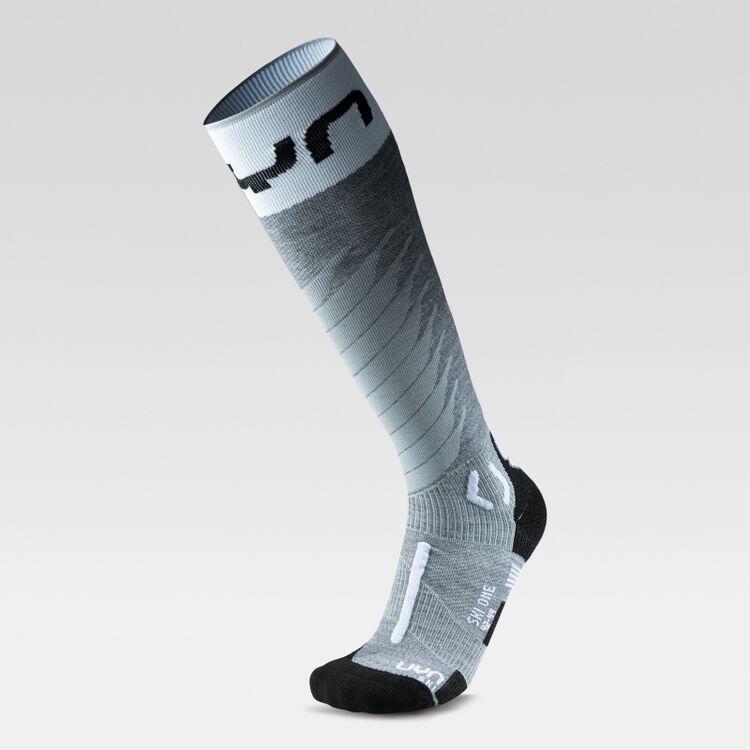 UYN Herren Ski Socken - One Merino Socks, Merinowolle, Logo Grau 39-41