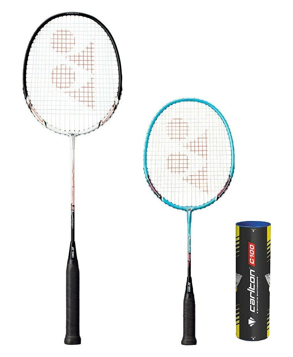Yonex Muscle Power 2 Player Family Set Inc 1 Adult & 1 Junior Racket + Shuttles 1/1