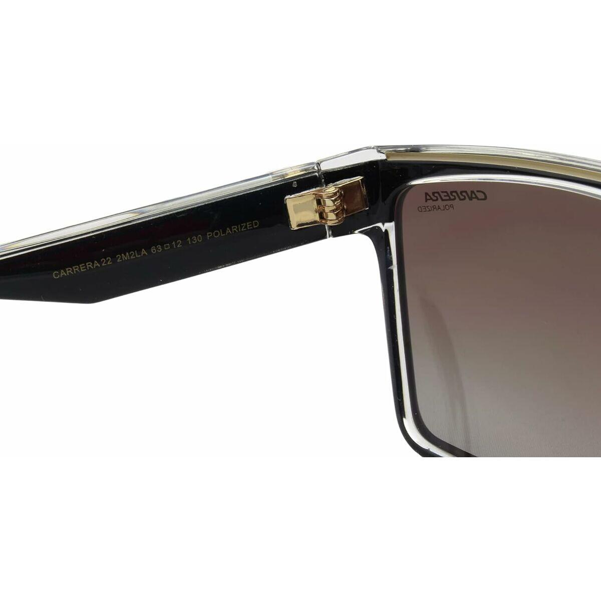 Carrera Shield Unisex Black Gold Brown Polarized Sunglasses 5/5