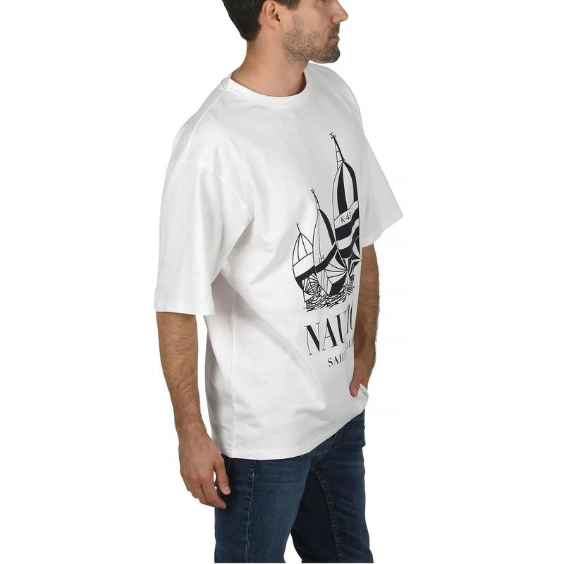 Tricou cu maneci scurte Denton Oversized T-Shirt - alb barbati