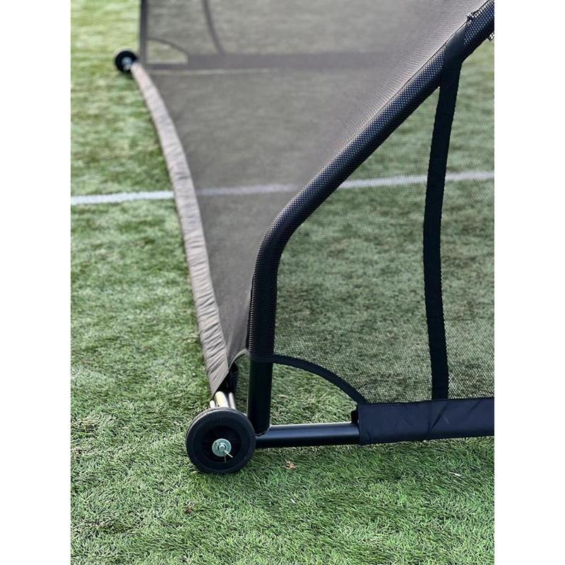 GIZA Gol de fotbal pliabil 5x2m 500cm x 200cm + sac, roți, plasă