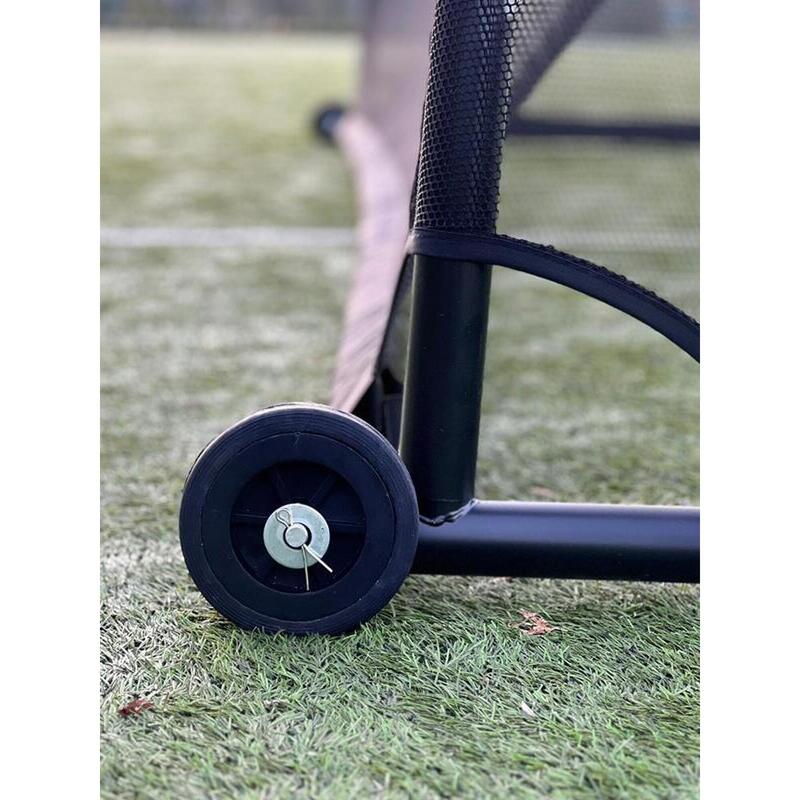 GIZA Gol de fotbal pliabil 5x2m 500cm x 200cm + sac, roți, plasă