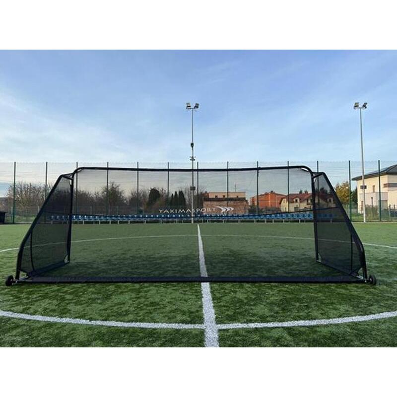 GIZA Gol de fotbal pliabil 5x2m 500cm x 200cm + sac, roți, plasă