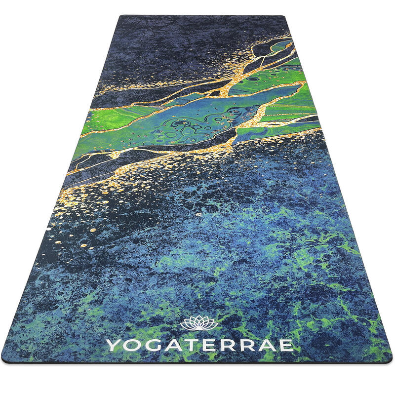 Tapis de yoga Antidérapant KANANA en Suédé et Caoutchouc naturel ligne Voyage