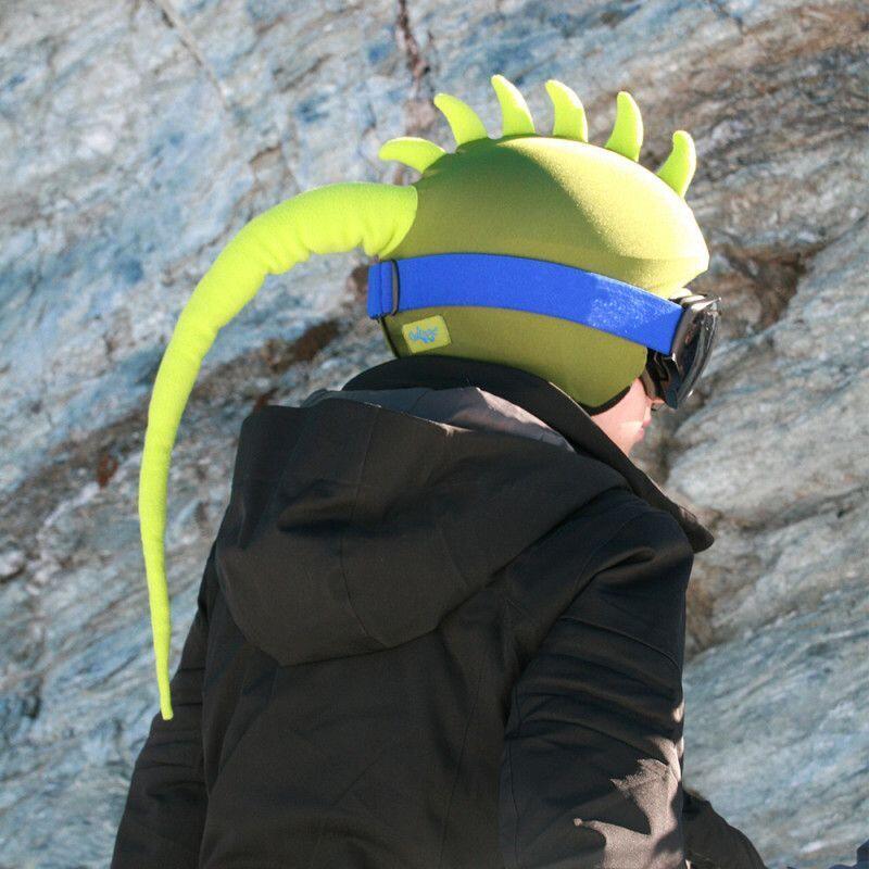 Housse de casque fantaisie - Coolcasc - Iguane vert - Taille unique 3/7