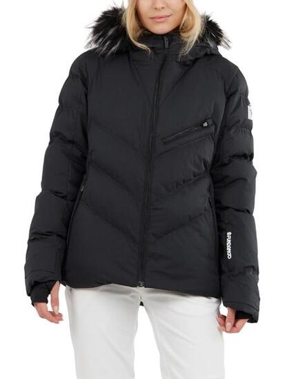 Gesteppt Skijacke Elyra Fur Padded Jacket Damen - weiß