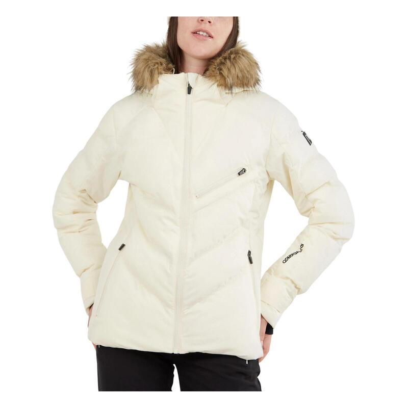 Geaca de schi Elyra Fur Padded Jacket - alb femei