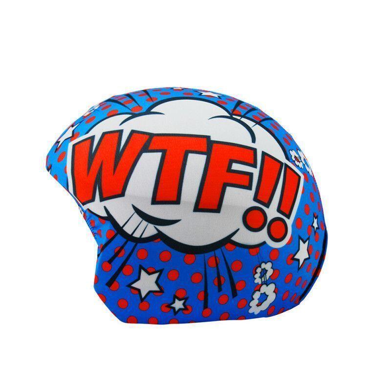 Housse de casque fantaisie - Coolcasc - Bleu : lol/wtf - Taille unique 1/4