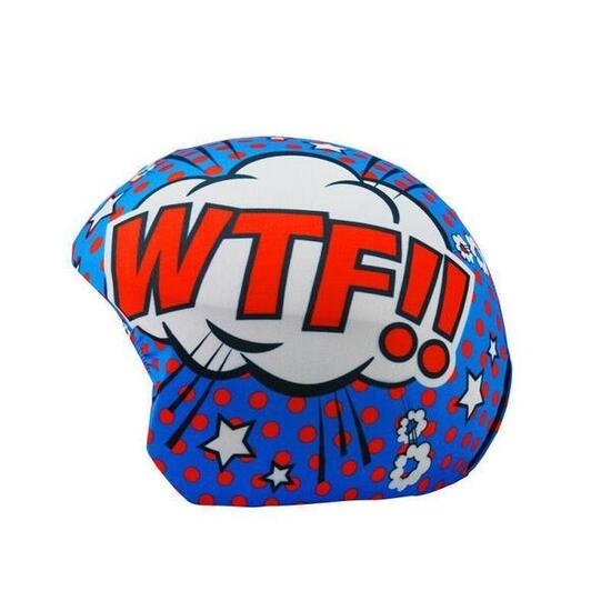 Housse de casque fantaisie - Coolcasc - Bleu : lol/wtf - Taille unique