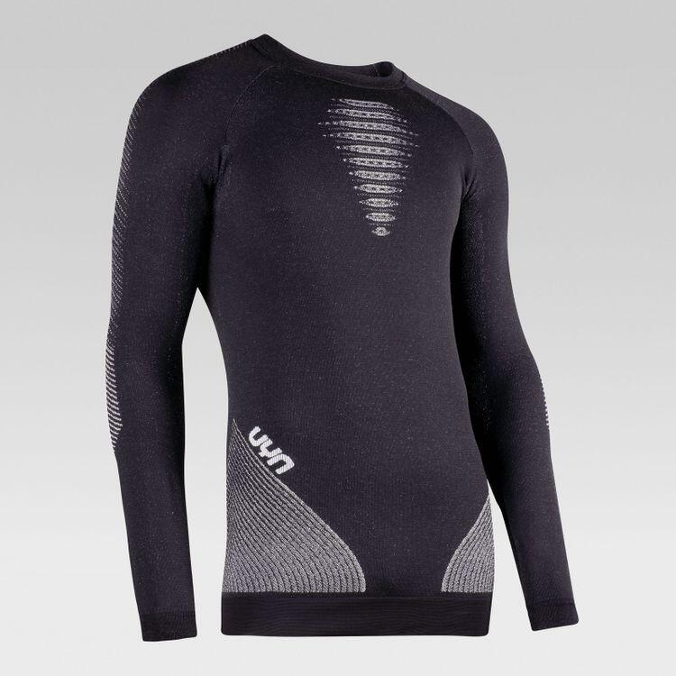 Uyn - Cashmere Shiny 2.0 Sous-vêtement Manches Longues Col Rond Homme - Sous Pull - Gris - Decathlon