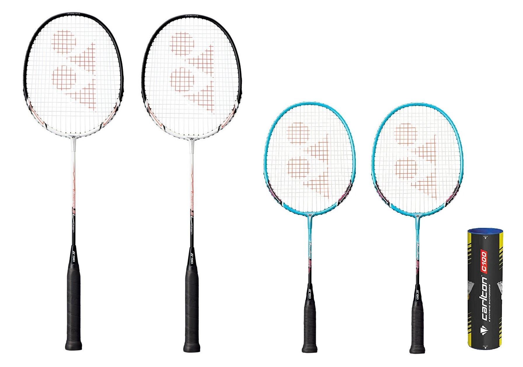 Yonex Muscle Power 4 Player Family Set Inc 2 Adult & 2 Junior Rackets 1/1