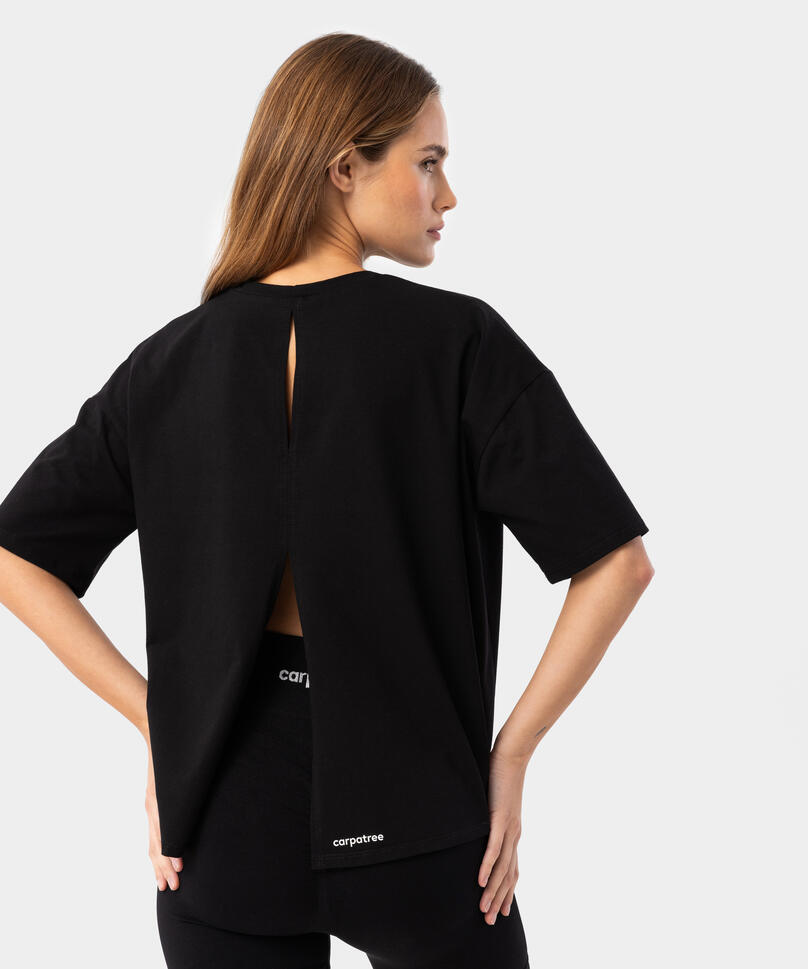 Koszulka dla kobiet z rozcięciem na plecach Carpatree Stitch