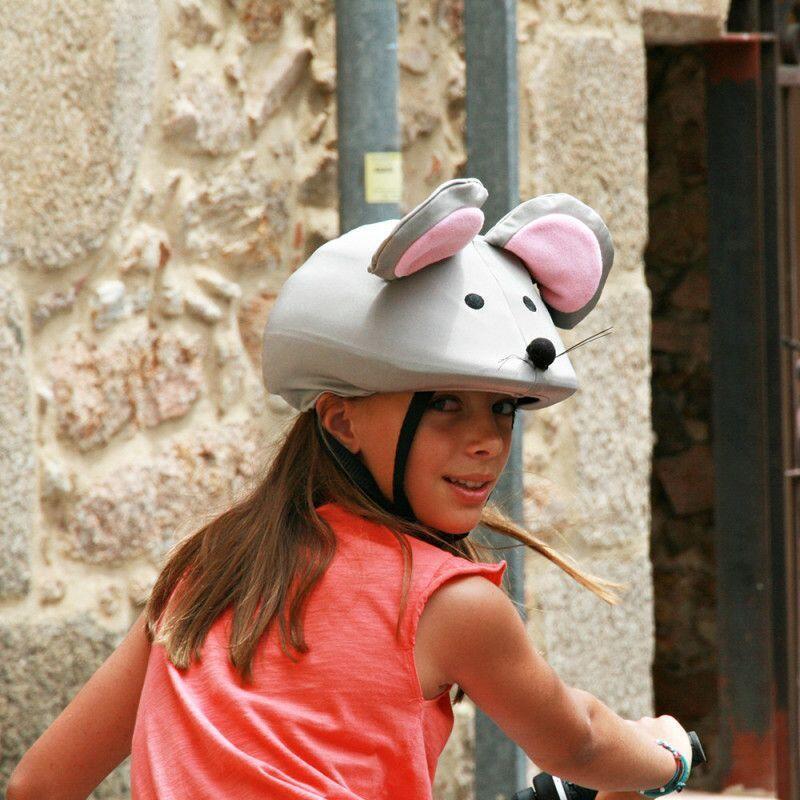 Housse de casque fantaisie - Coolcasc - Souris grise - Taille unique 2/7