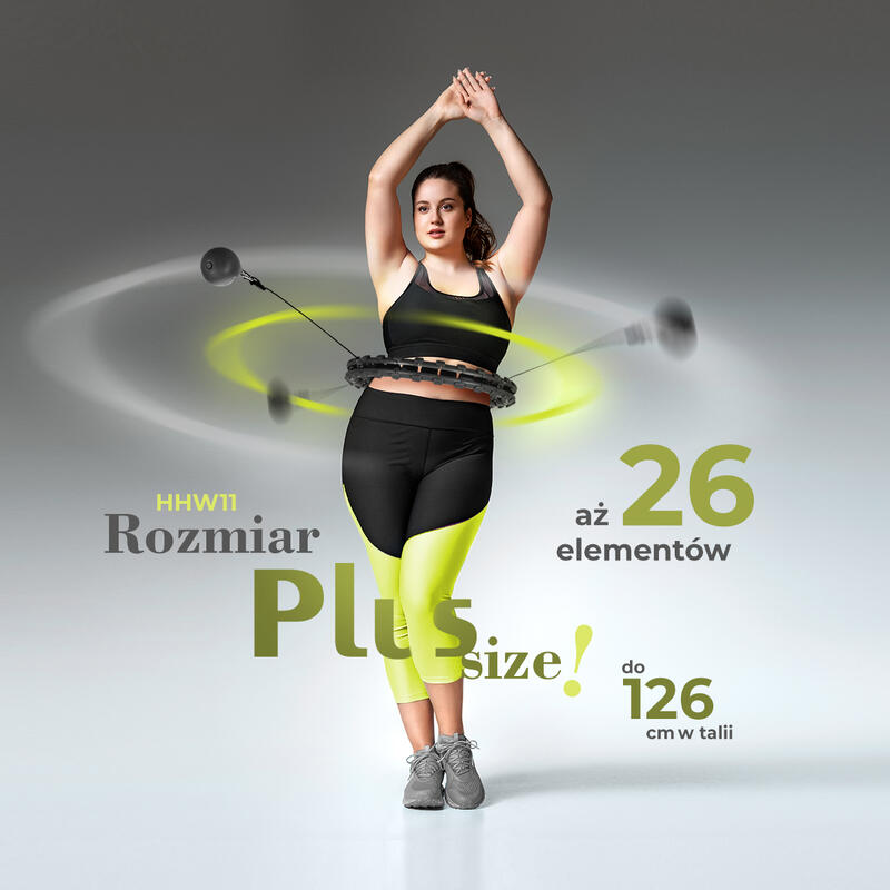 Hula Hop z wypustkami i obciążnikiem HMS HHW11 Plus Size