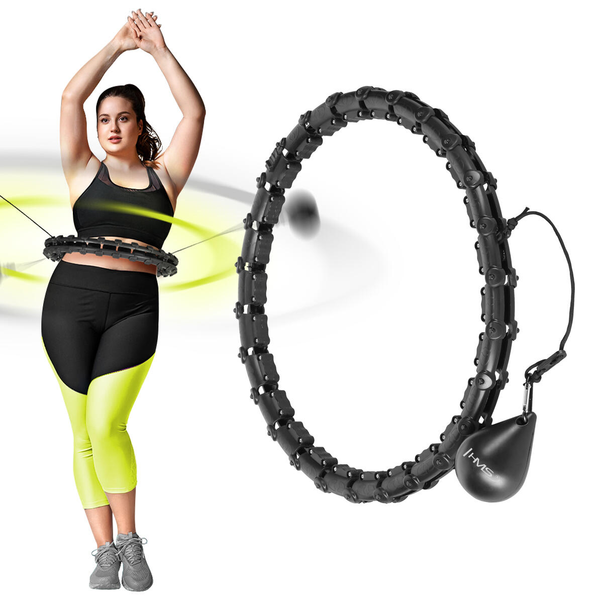 Hoelahoep Plus Size - Zwart - 0,8 kg 3/7