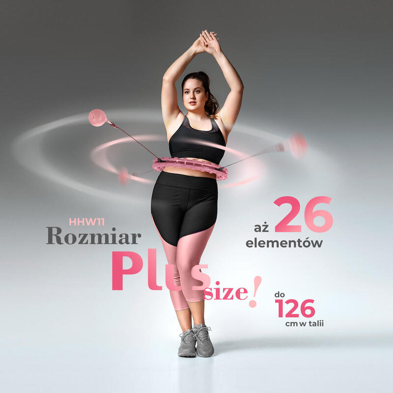 Hula Hop z wypustkami i obciążnikiem HMS HHW11 Plus Size