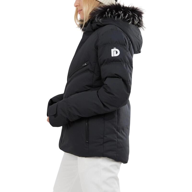 Geaca de schi Elyra Fur Padded Jacket - negru femei