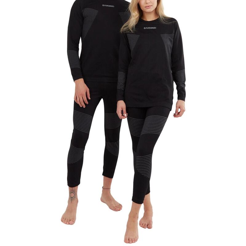 Set de lenjerie de corp Seamless Baselayer Set - negru barbati