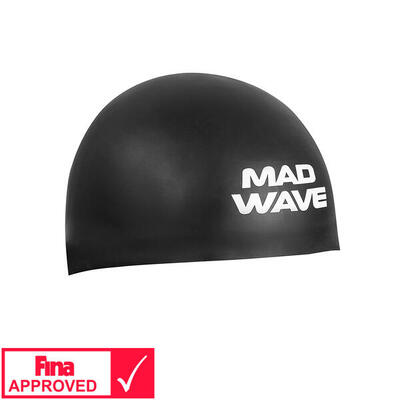 Mad wave d-cap racing zwemcap silicone - zwart one size