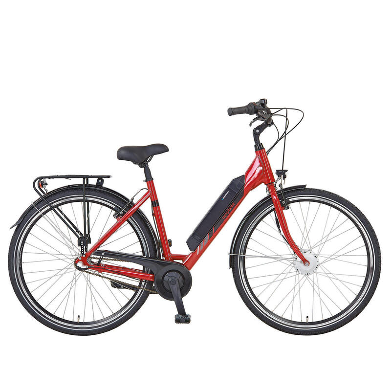 Geniesser, dames E-bike, City, 28", Nexus 3, 11.6 Ah, rood