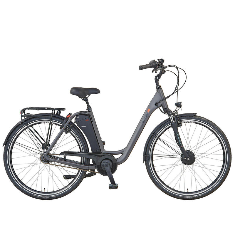 Genieser, Damen E-Bike, City, 28", Nexus 7, 12,8 Ah, grau