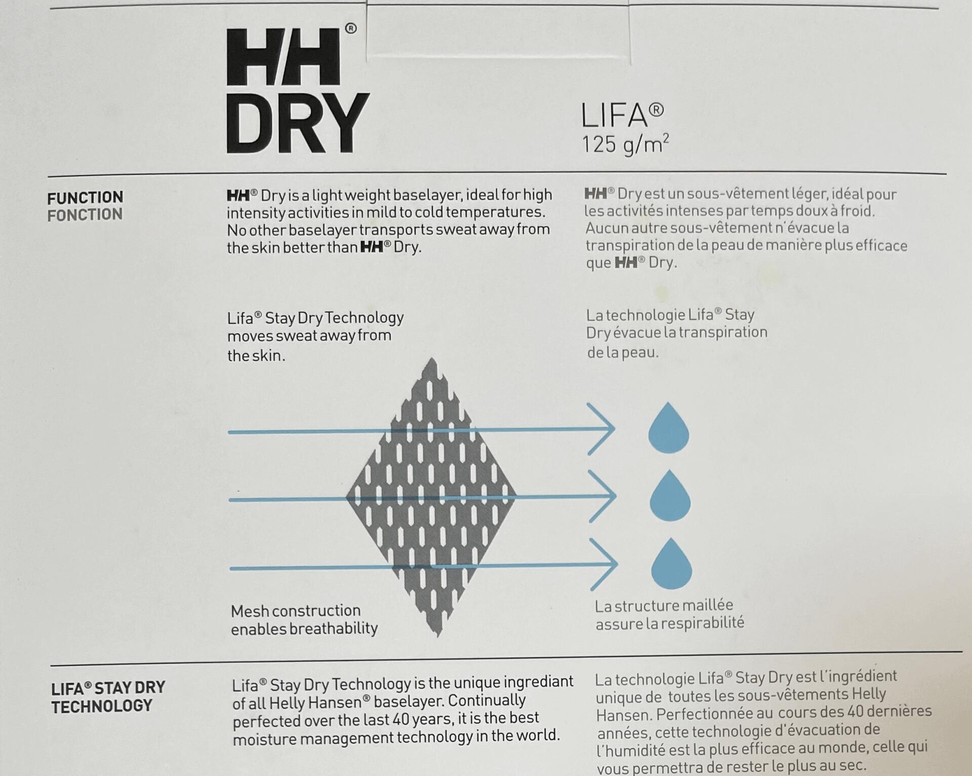 Lange Unterhose Helly Hansen Herren Dry Revolution Unterwäsche Leicht und Warm 4/5