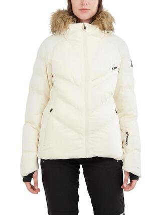 Gesteppt Skijacke Elyra Fur Padded Jacket Damen - weiß