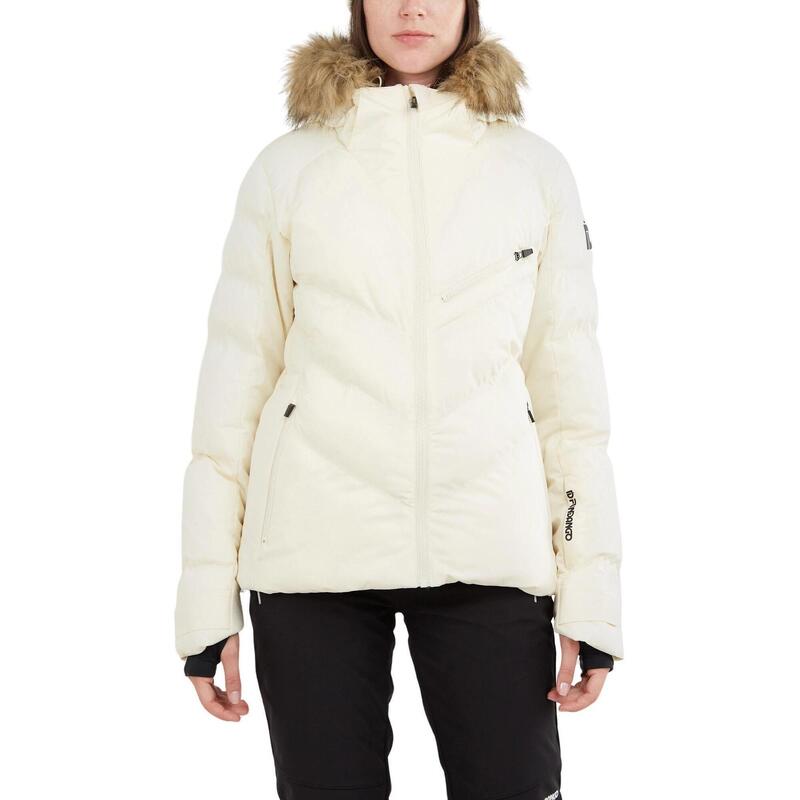 Skijacke Elyra Fur Padded Jacket Damen - weiß