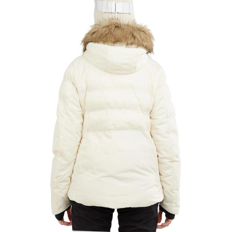 Geaca de schi Elyra Fur Padded Jacket - alb femei