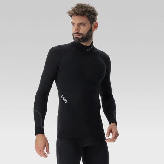 Funktionsshirt Man Ambityon Uw Shirt Lg Sl Turtle Neck Herren - Schwarz