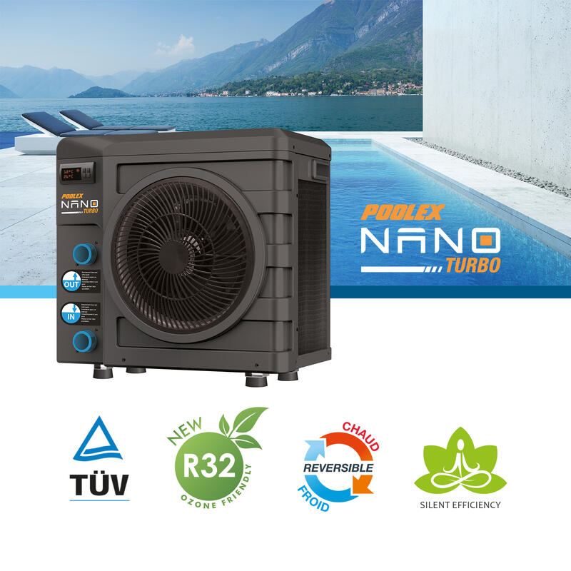 Poolex Nano Turbo warmtepomp 3kW - voor baden tot 21 m3