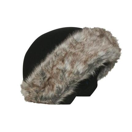 Housse de casque fantaisie avec fourrure - Coolcasc - Noir - Taille unique