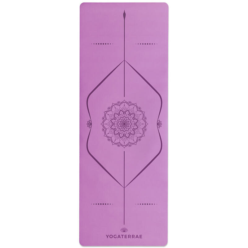 Tappetino yoga LAVANDA PU-Gomma naturale MANDALA + LINEAS + Borsa