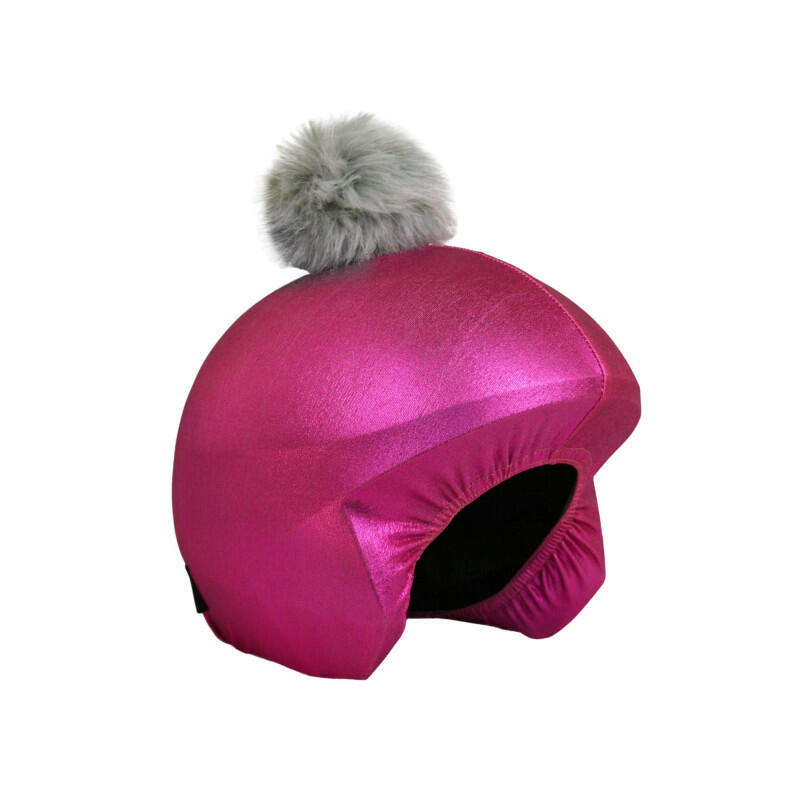 Housse de casque fantaisie-Coolcasc-Pink Grey pon-pon-Taille unique 2/5